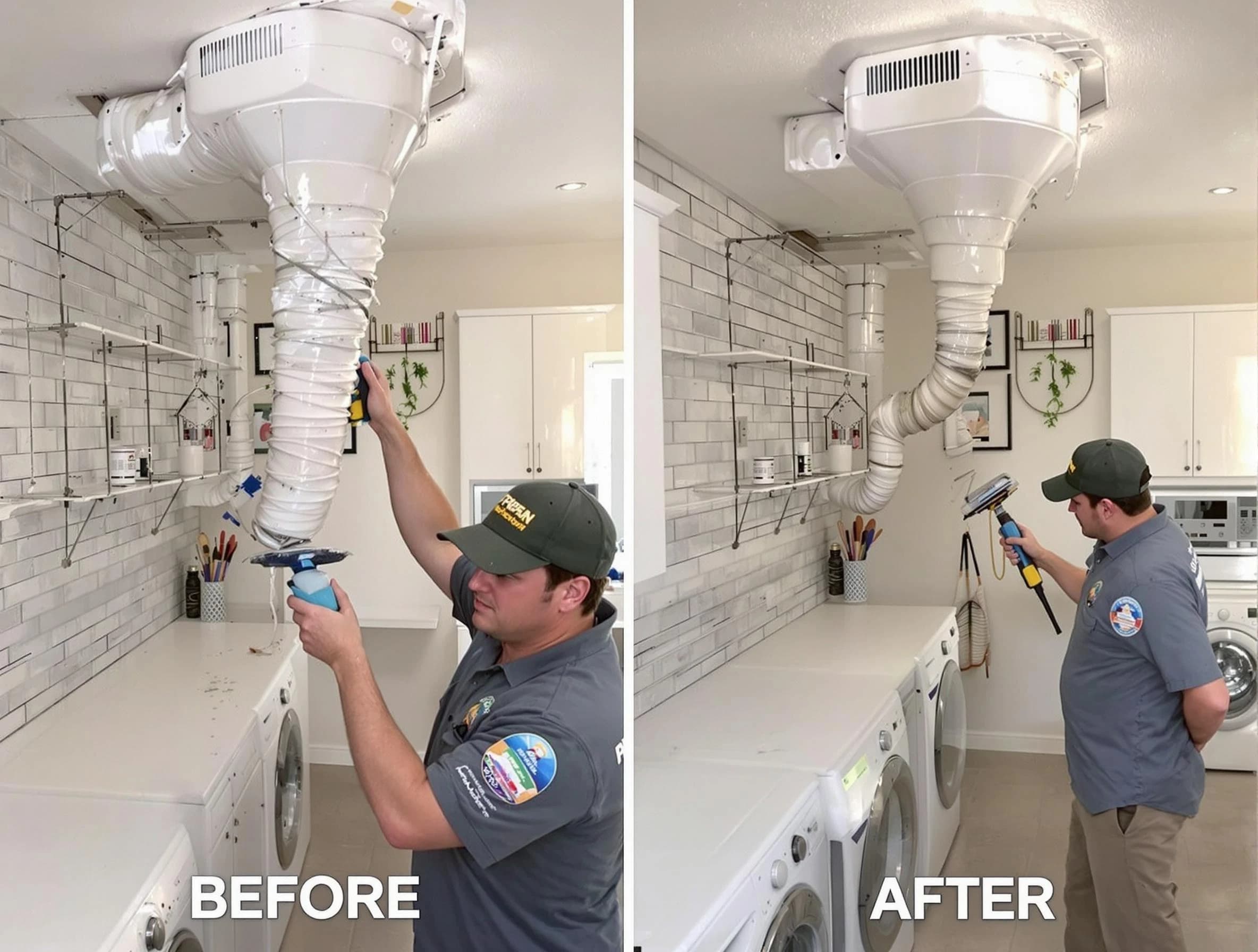 Professional dryer exhaust vent cleaning by Yukon Dryer Vent Cleaning in Yukon