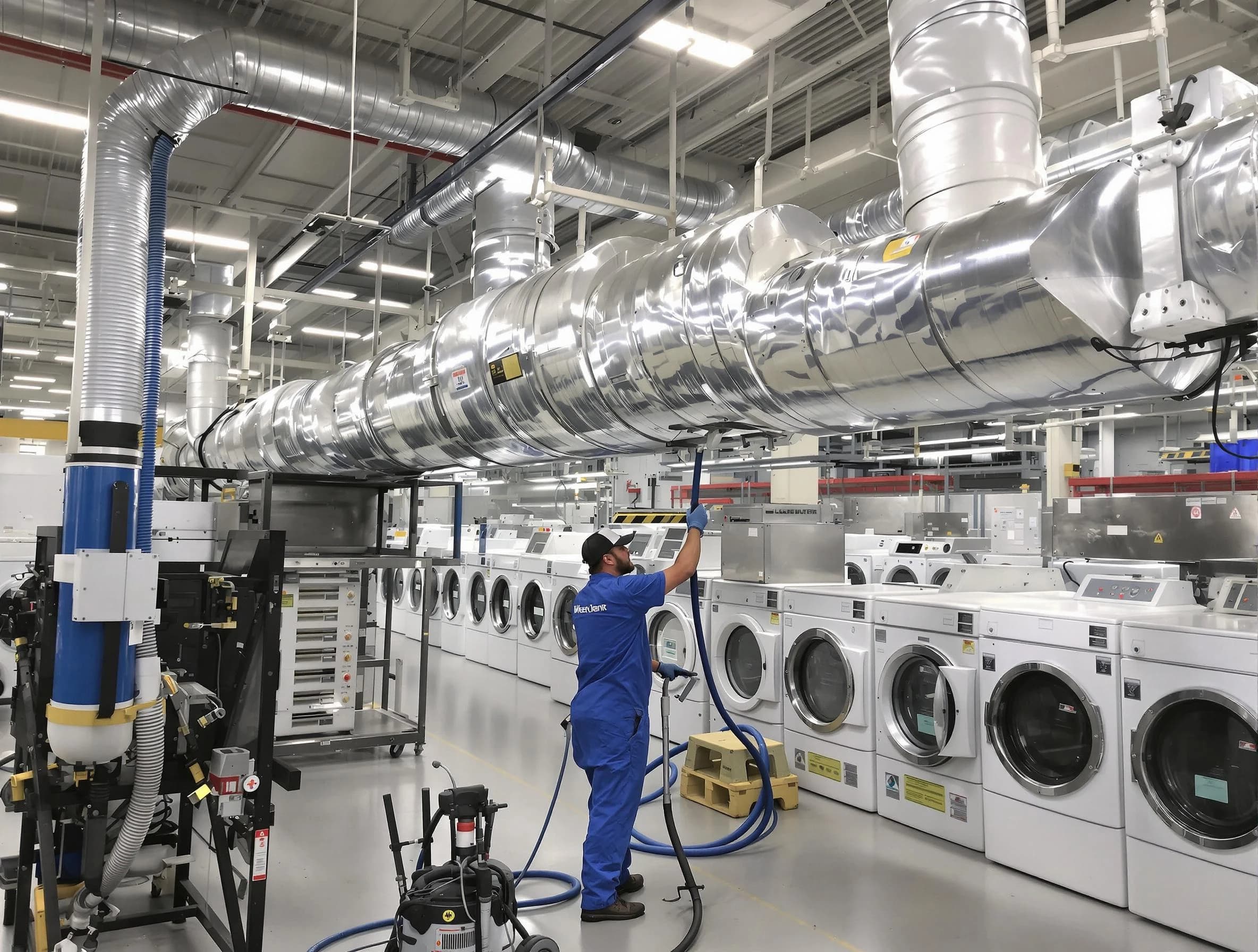 Yukon Dryer Vent Cleaning team performing heavy-duty industrial dryer vent cleaning in Yukon