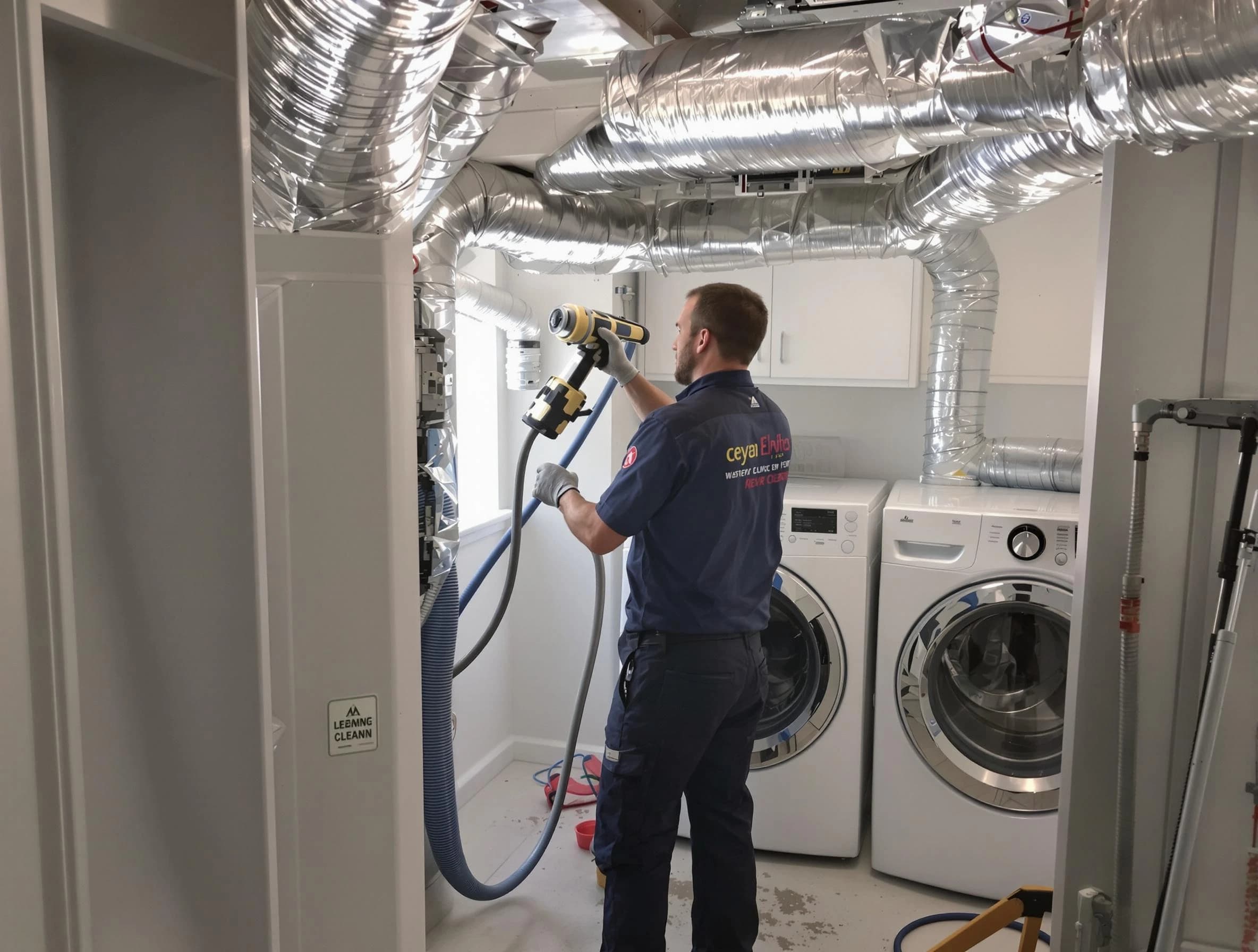 Yukon Dryer Vent Cleaning specialist using advanced equipment for thorough duct cleaning in Yukon
