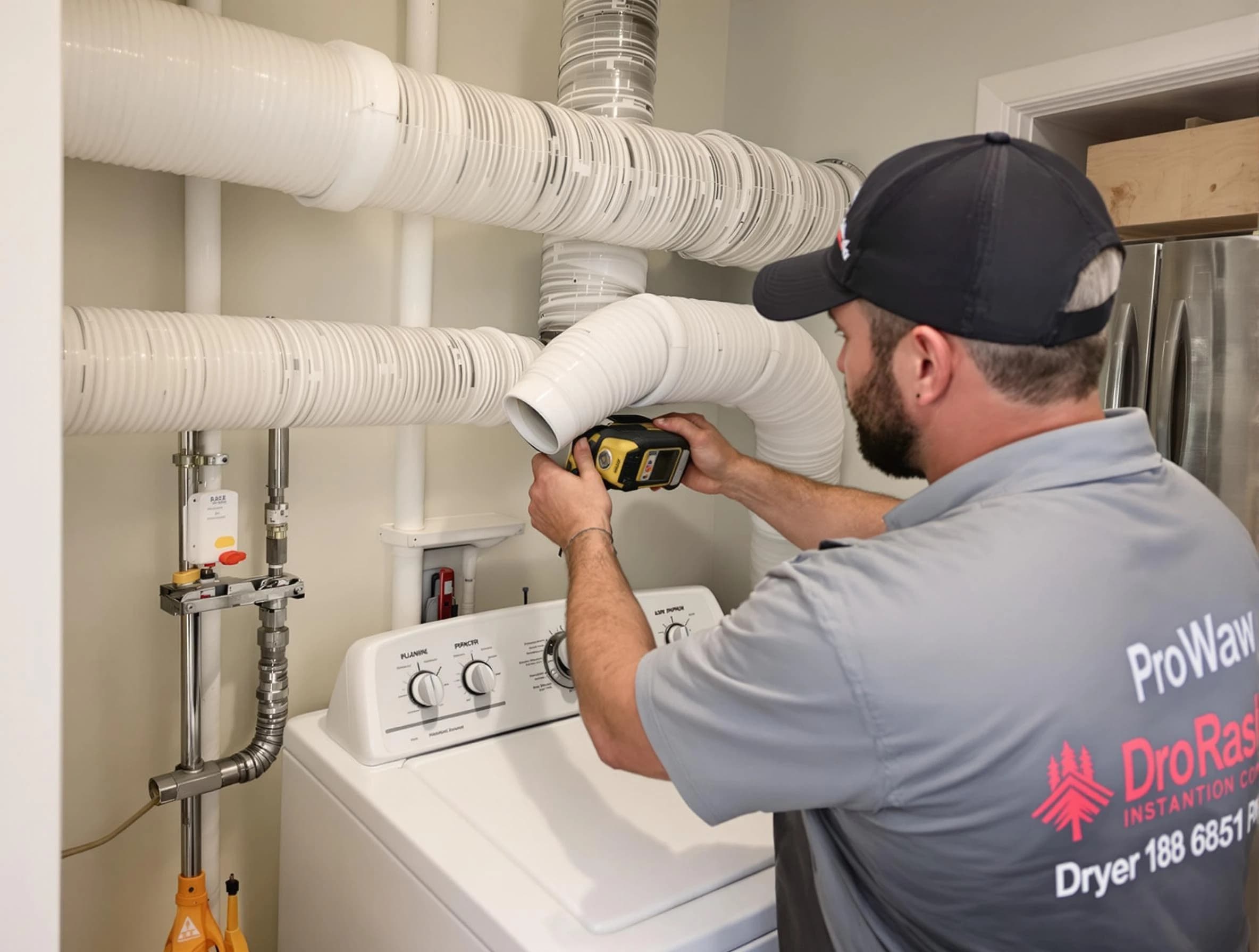 Professional dryer vent hose installation by Yukon Dryer Vent Cleaning in Yukon
