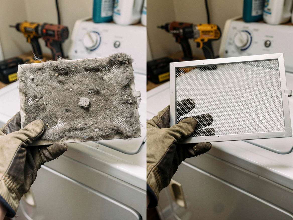 Professional lint trap cleaning by Yukon Dryer Vent Cleaning in Yukon