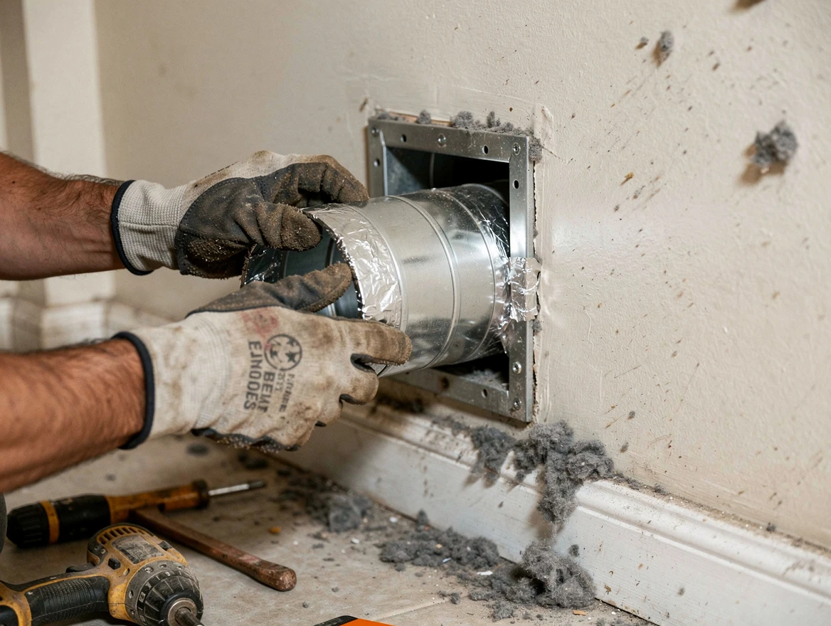 Professional dryer vent repair and installation by Yukon Dryer Vent Cleaning in Yukon